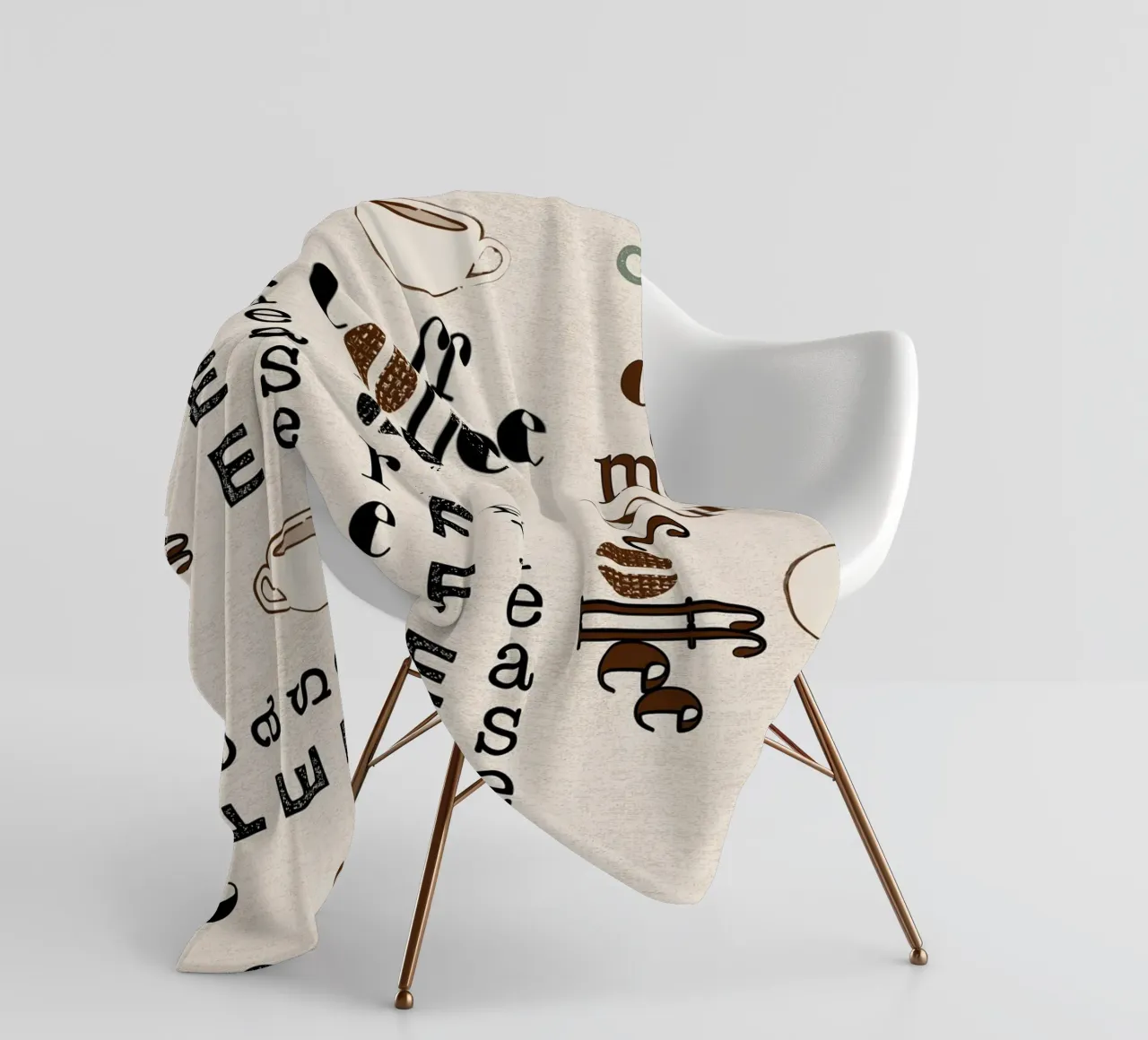 Coffee quotes pattern Fleecedecke von Art by Susana Miranda ilustración