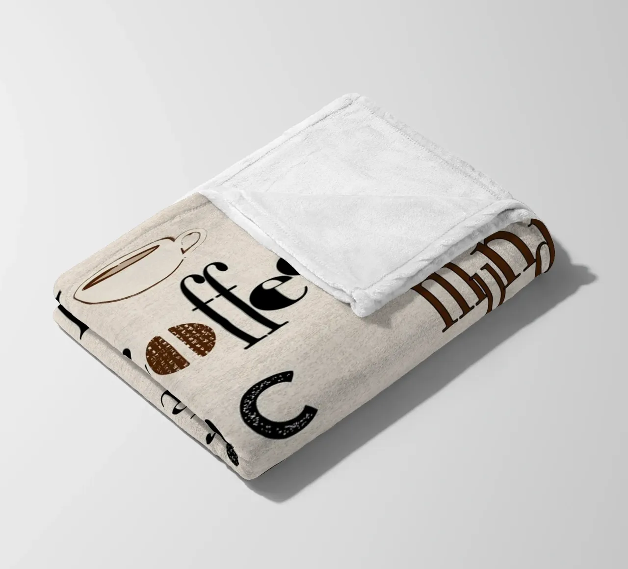 Coffee quotes pattern Fleecedecke von Art by Susana Miranda ilustración