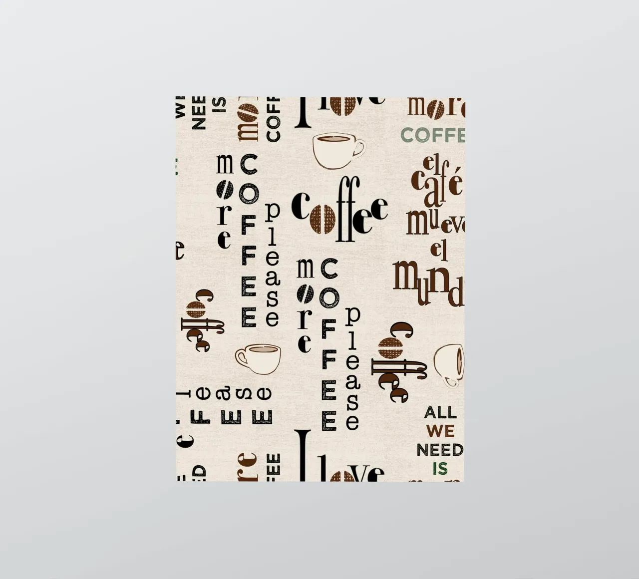 Coffee quotes pattern sticker by Art by Susana Miranda ilustración