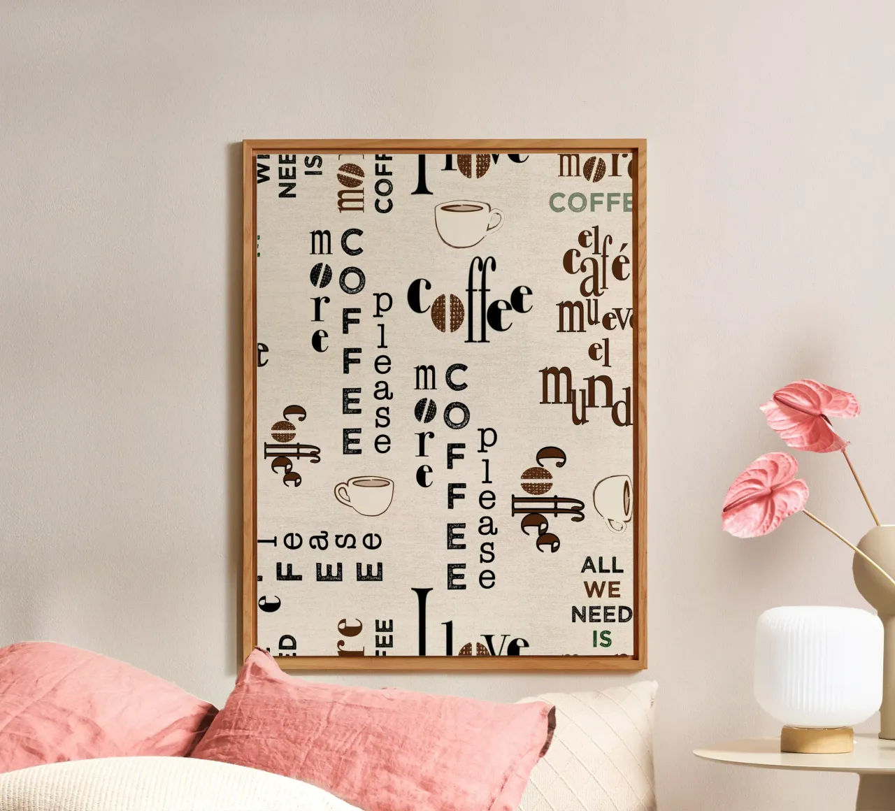 Coffee quotes pattern forex plate by Art by Susana Miranda ilustración