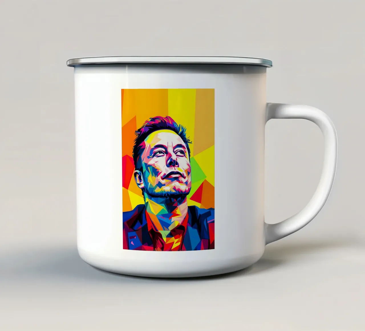 Elon Musk tazza in smalto da HopeStudio