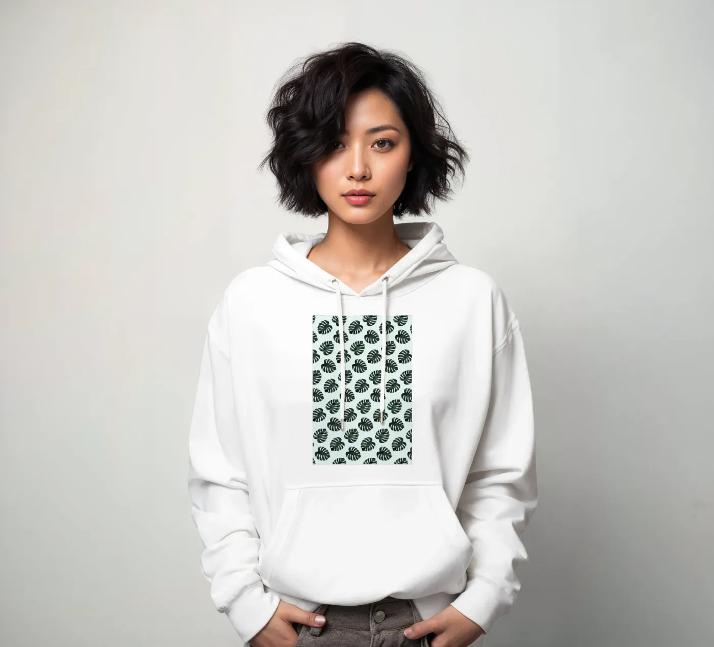 Monstera Pattern sweat à capuche de Karin Bijlsma