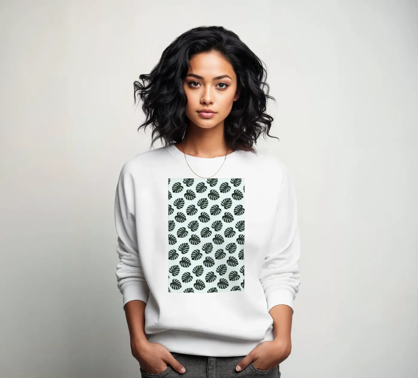 Monstera Pattern sweatshirt by Karin Bijlsma