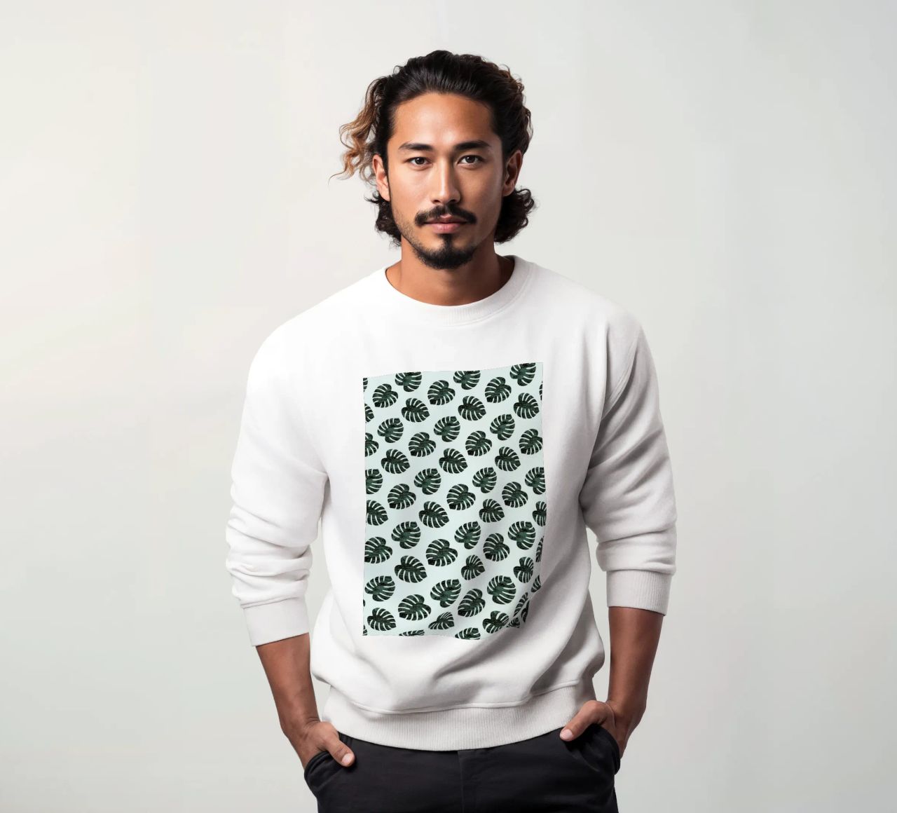 Monstera Pattern felpa da Karin Bijlsma