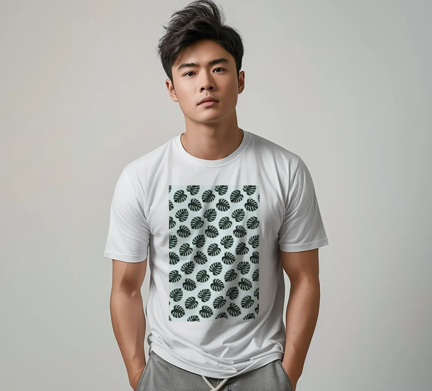 Monstera Pattern t-shirt by Karin Bijlsma