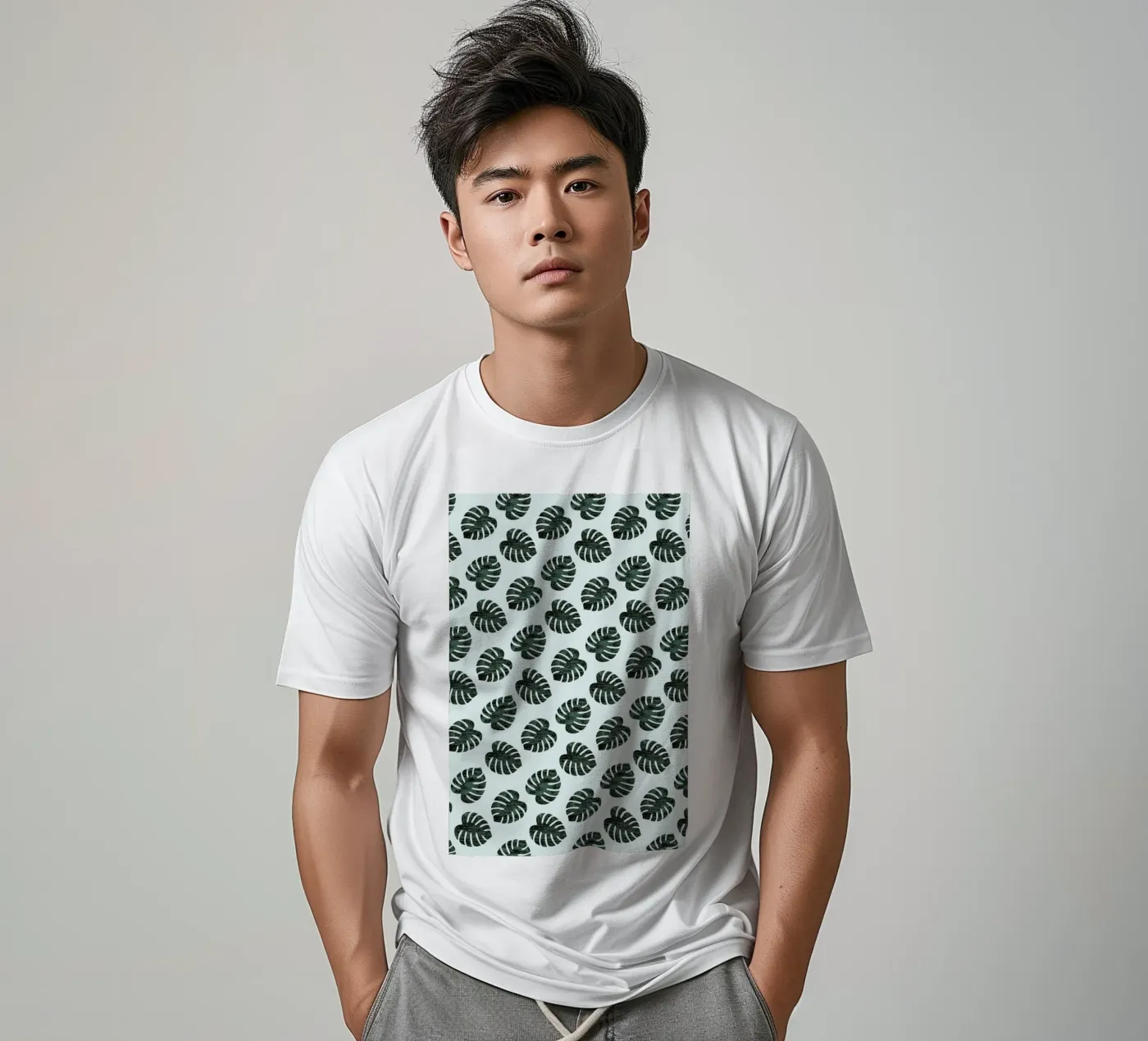 Monstera Pattern t-shirt by Karin Bijlsma