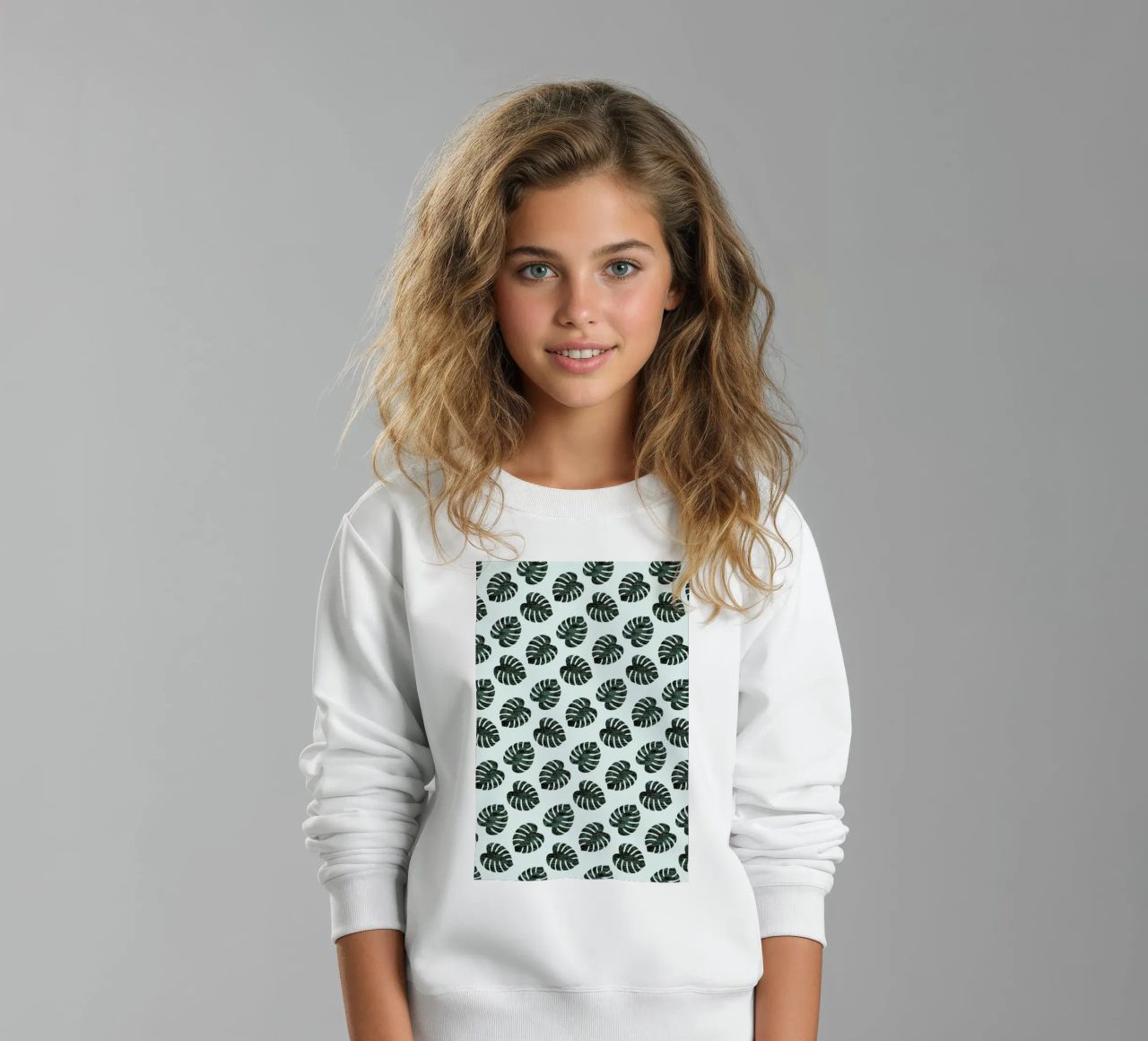 Monstera Pattern felpa bambino da Karin Bijlsma