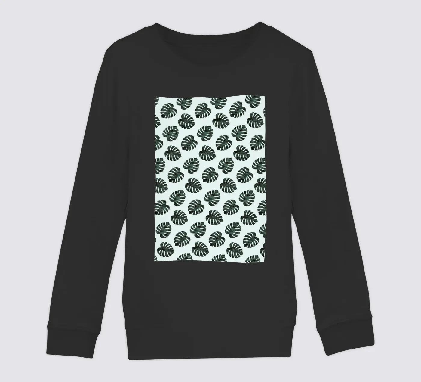 Monstera Pattern kinder sweatshirt van Karin Bijlsma