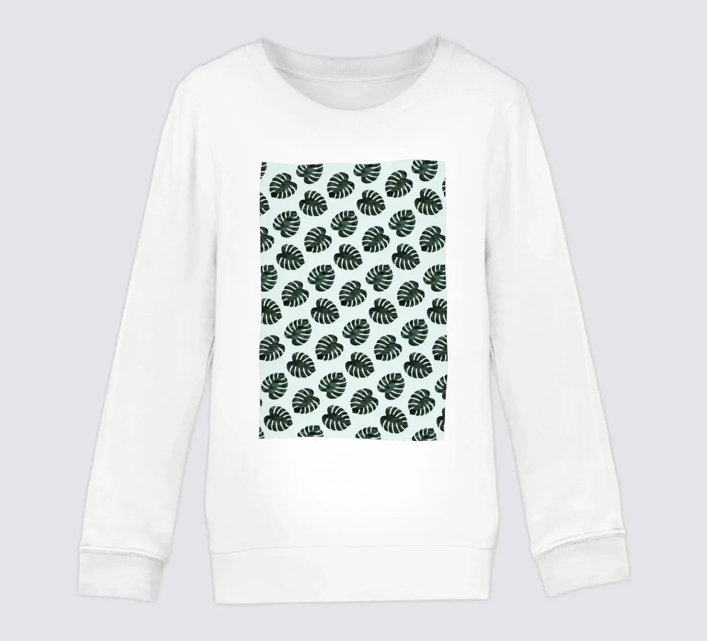 Monstera Pattern kinder sweatshirt van Karin Bijlsma