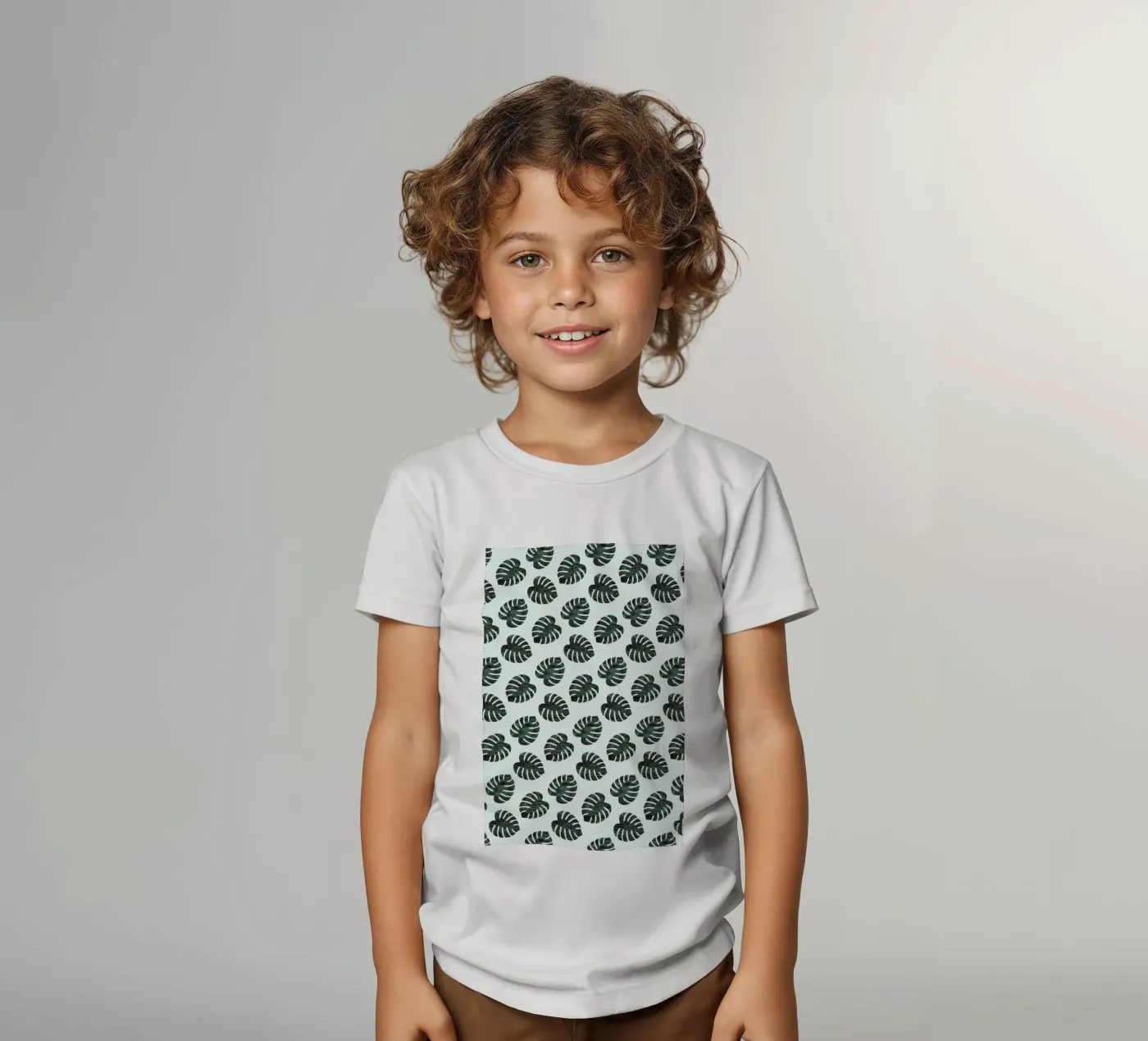 Monstera Pattern t-shirt bambini da Karin Bijlsma