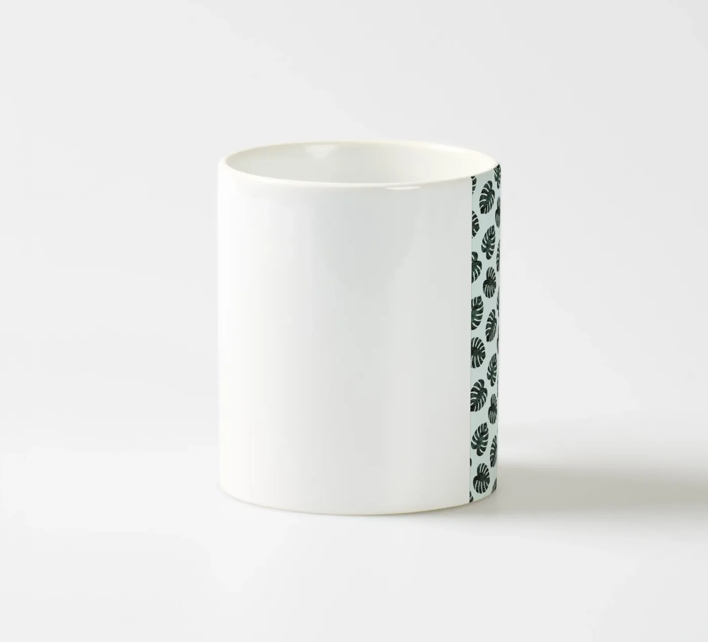 Monstera Pattern ceramic mug by Karin Bijlsma