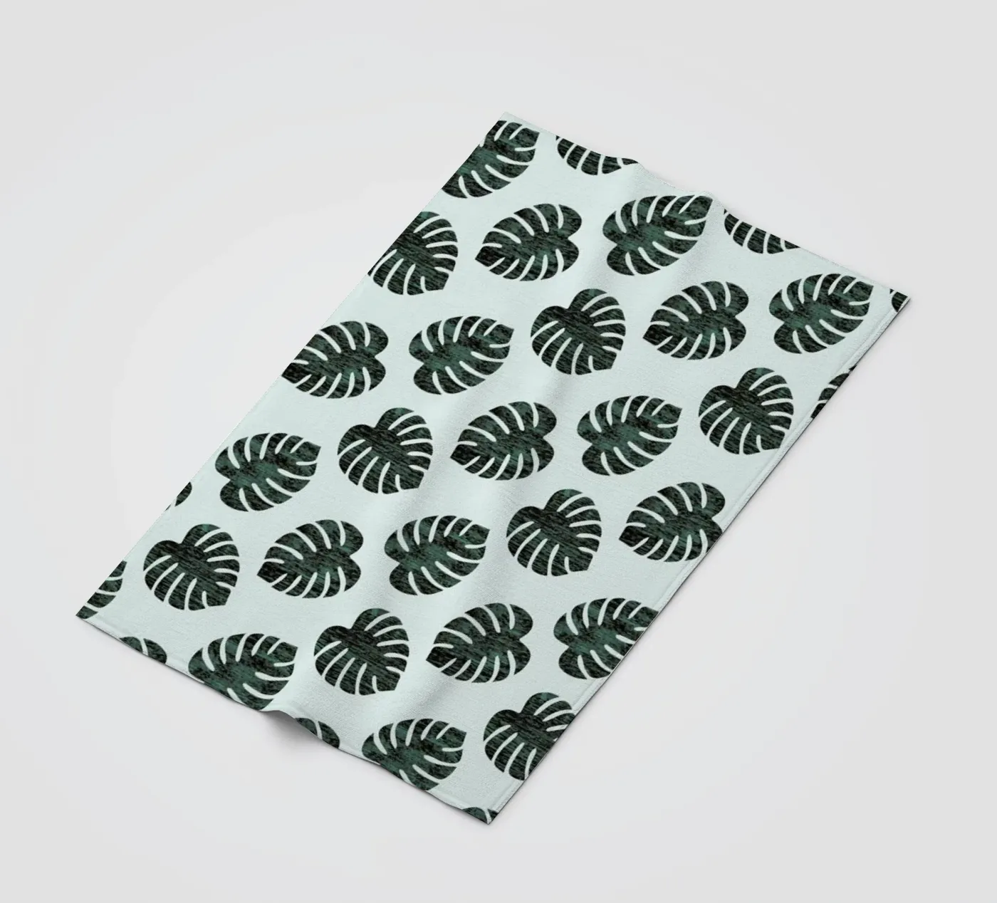 Monstera Pattern Fleecedecke von Karin Bijlsma