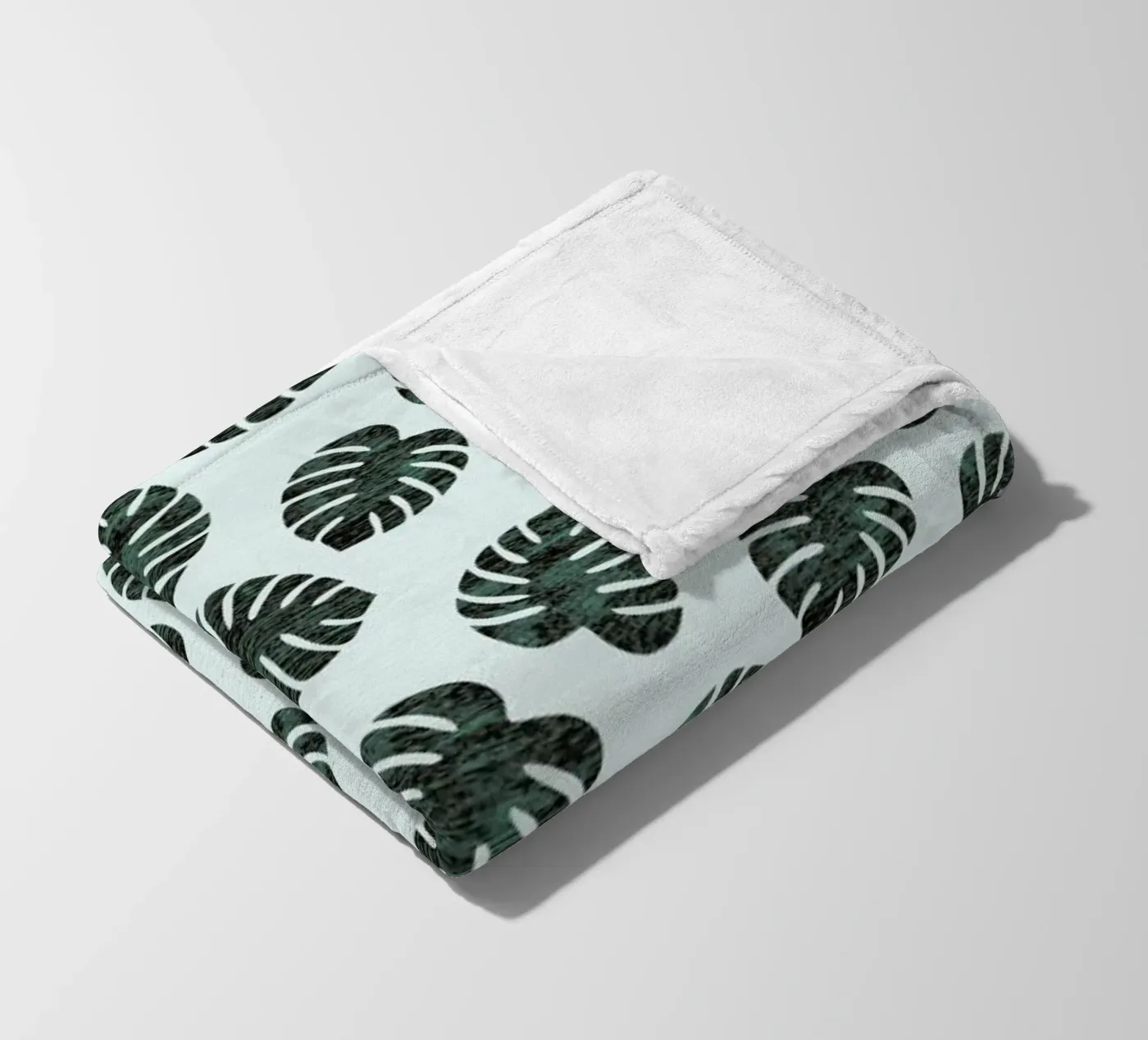 Monstera Pattern Fleecedecke von Karin Bijlsma