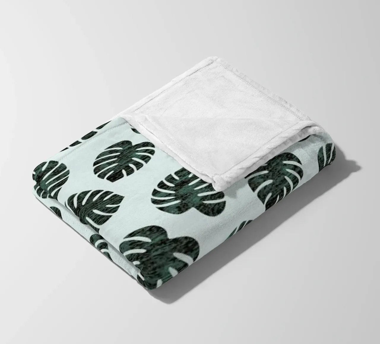 Monstera Pattern coperta in pile da Karin Bijlsma