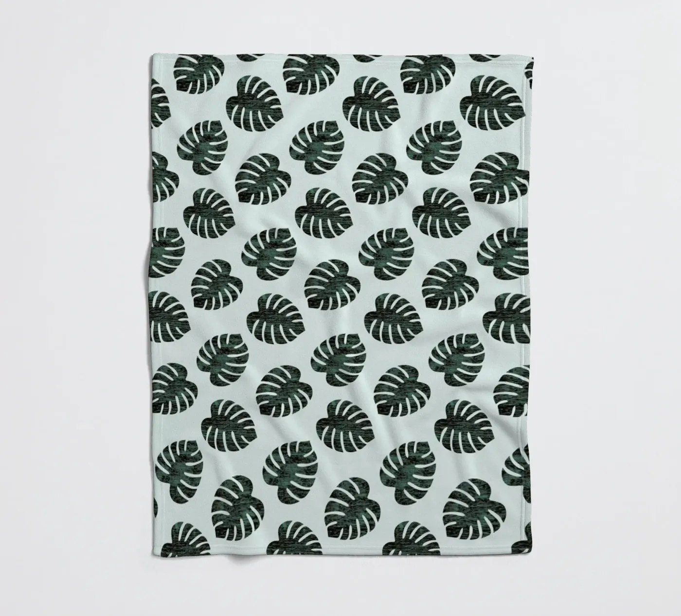 Monstera Pattern Fleecedecke von Karin Bijlsma