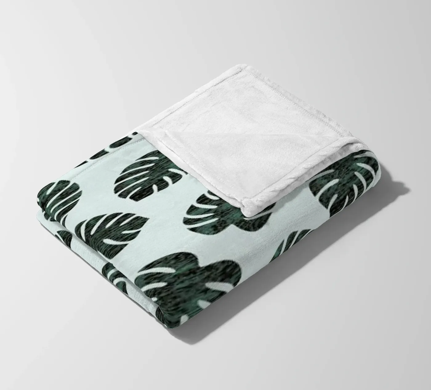 Monstera Pattern fleecedeken van Karin Bijlsma