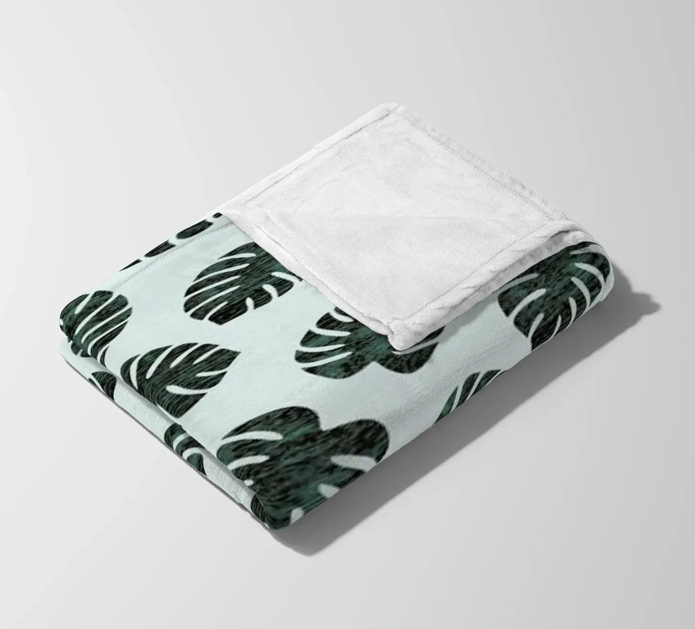 Monstera Pattern Fleecedecke von Karin Bijlsma