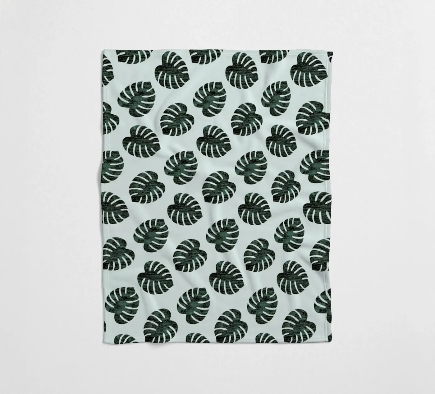Monstera Pattern Fleecedecke von Karin Bijlsma
