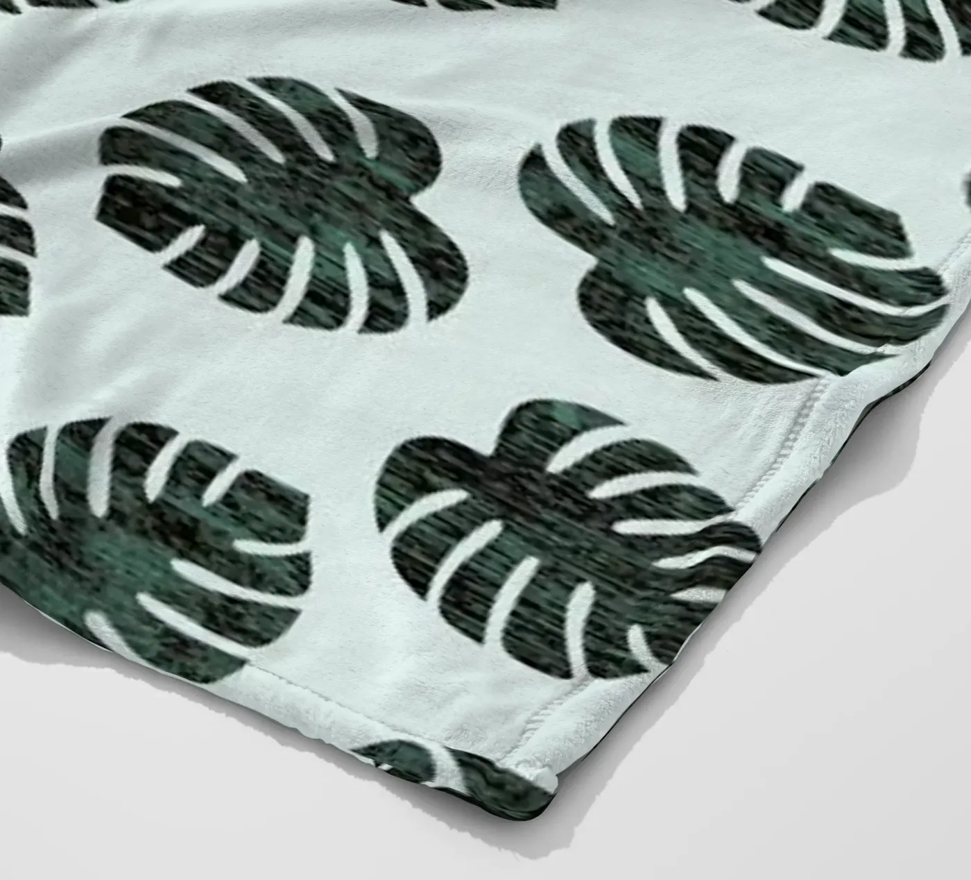 Monstera Pattern Fleecedecke von Karin Bijlsma
