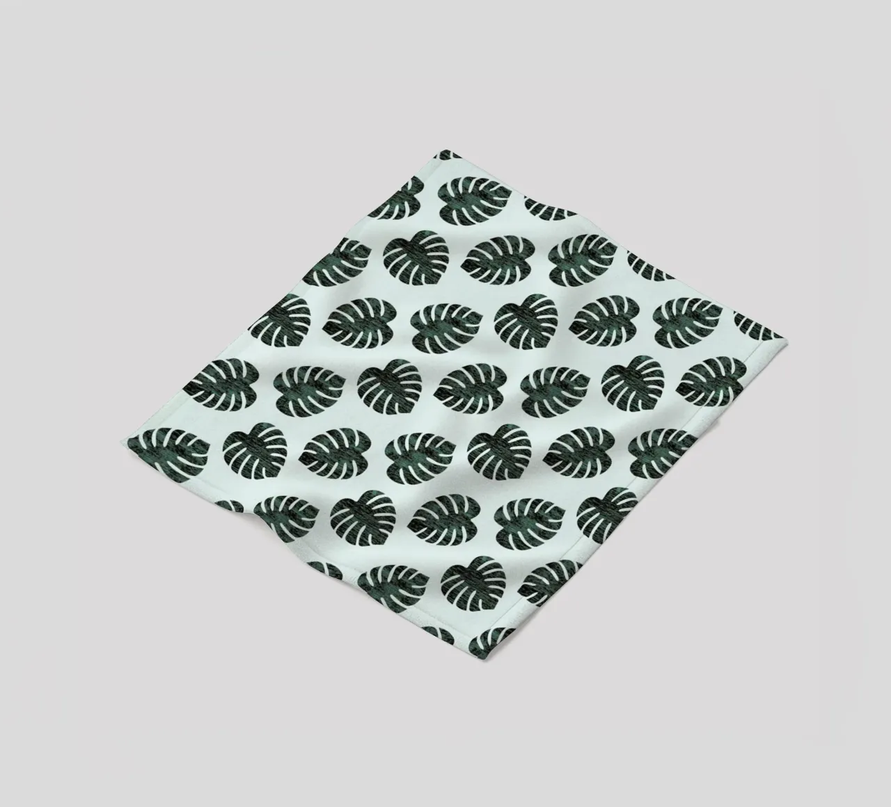 Monstera Pattern fleece blanket by Karin Bijlsma