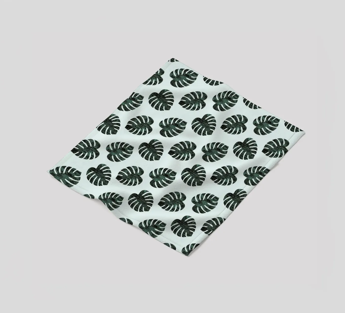 Monstera Pattern Fleecedecke von Karin Bijlsma