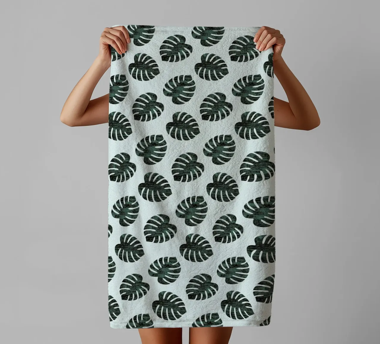 Monstera Pattern asciugamano da bagno da Karin Bijlsma