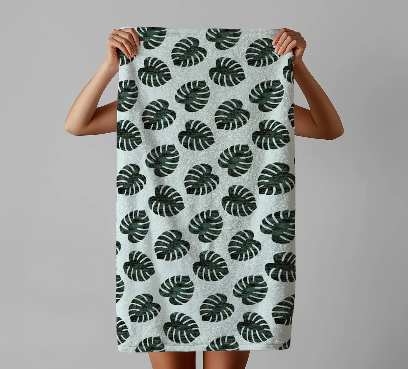 Monstera Pattern towel by Karin Bijlsma