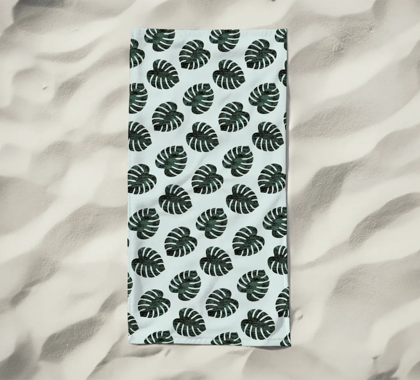 Monstera Pattern strandhanddoek van Karin Bijlsma