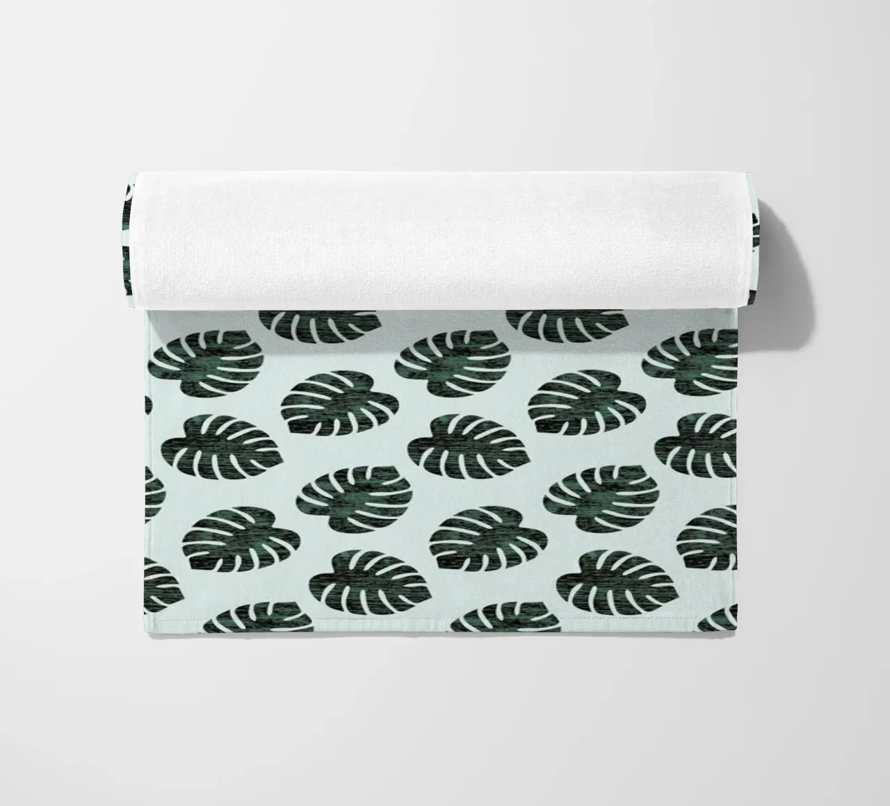 Monstera Pattern strandhanddoek van Karin Bijlsma