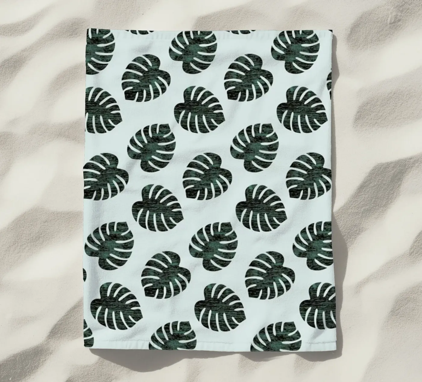 Monstera Pattern strandhanddoek van Karin Bijlsma