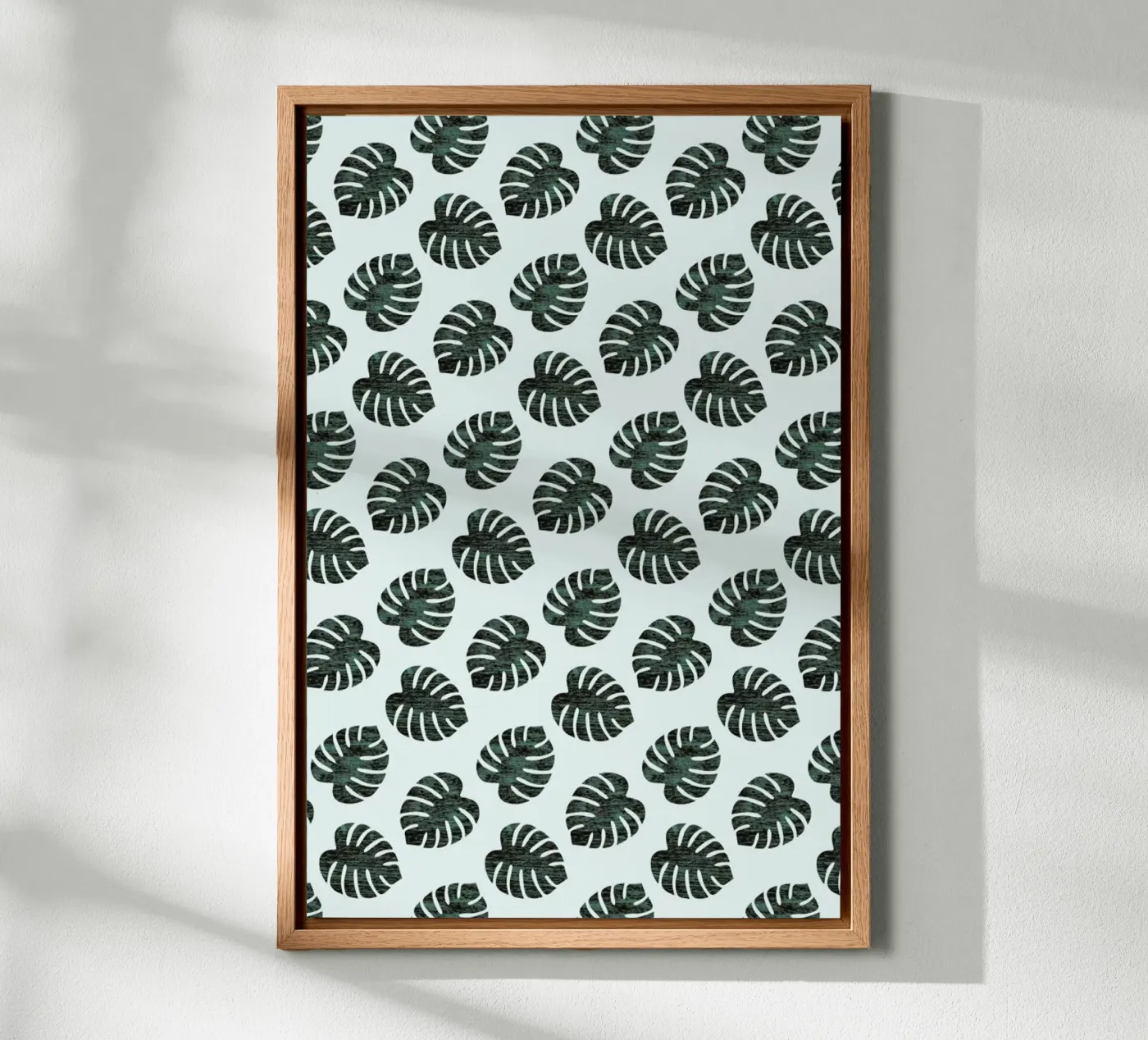 Monstera Pattern canvas van Karin Bijlsma