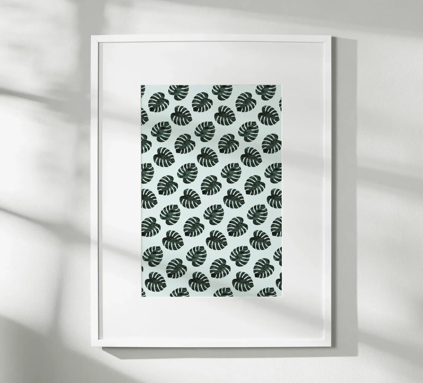 Monstera Pattern poster van Karin Bijlsma