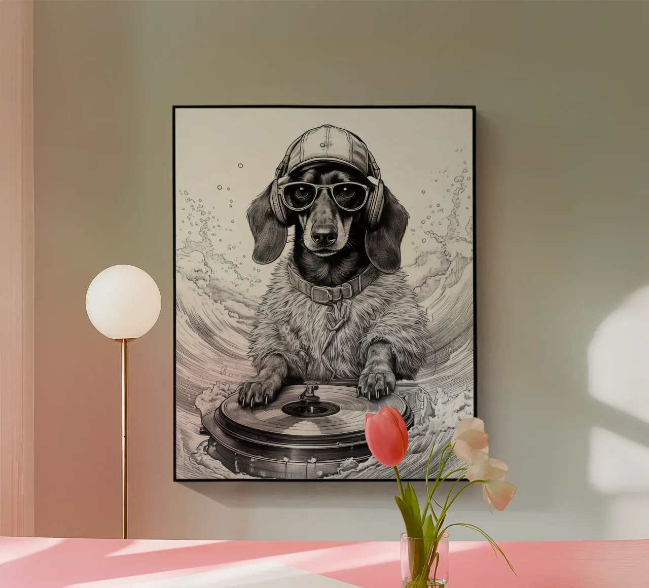 DJ teckel acryl van tylerstudio