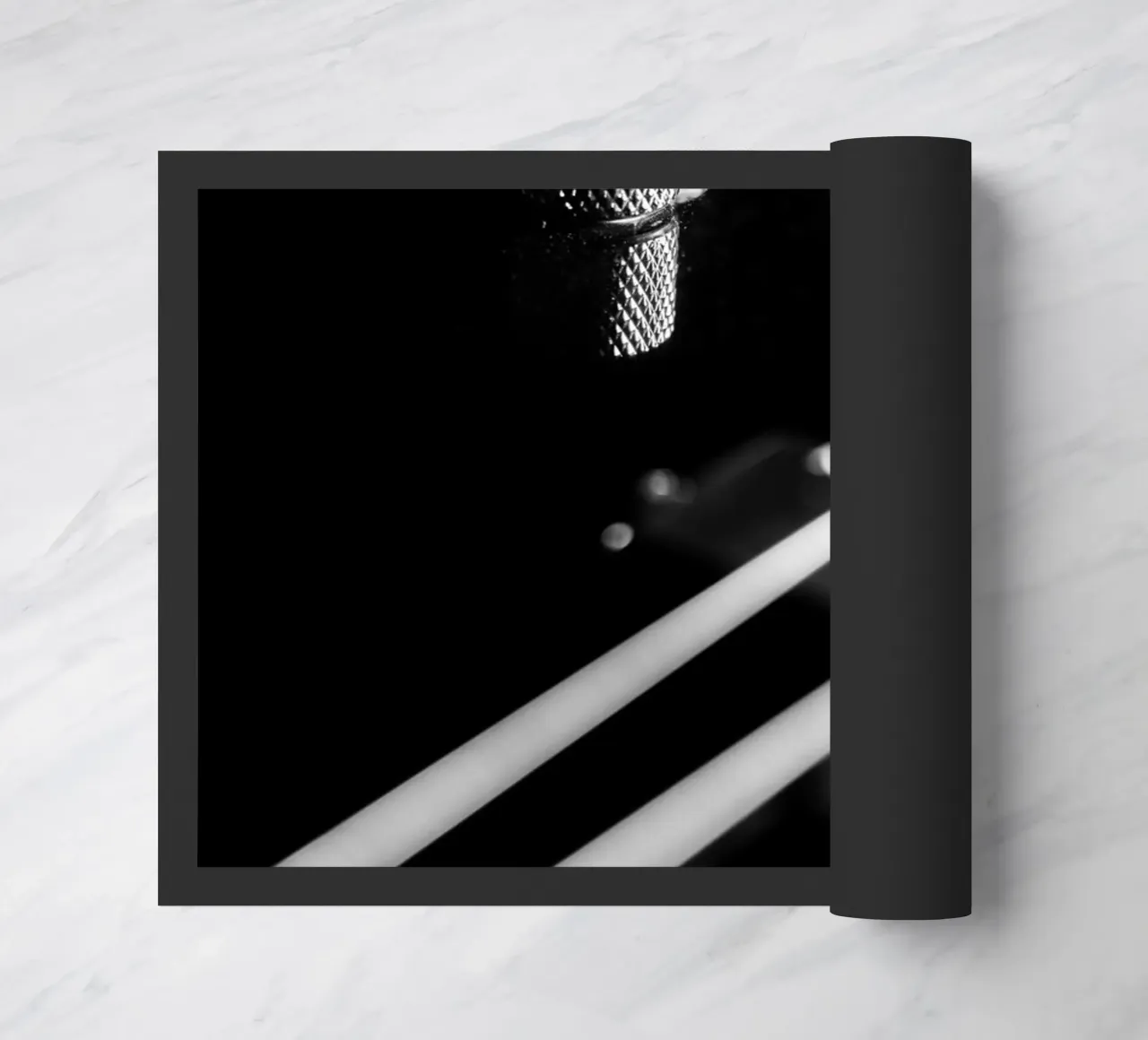 Basso nero zerbino da anderm