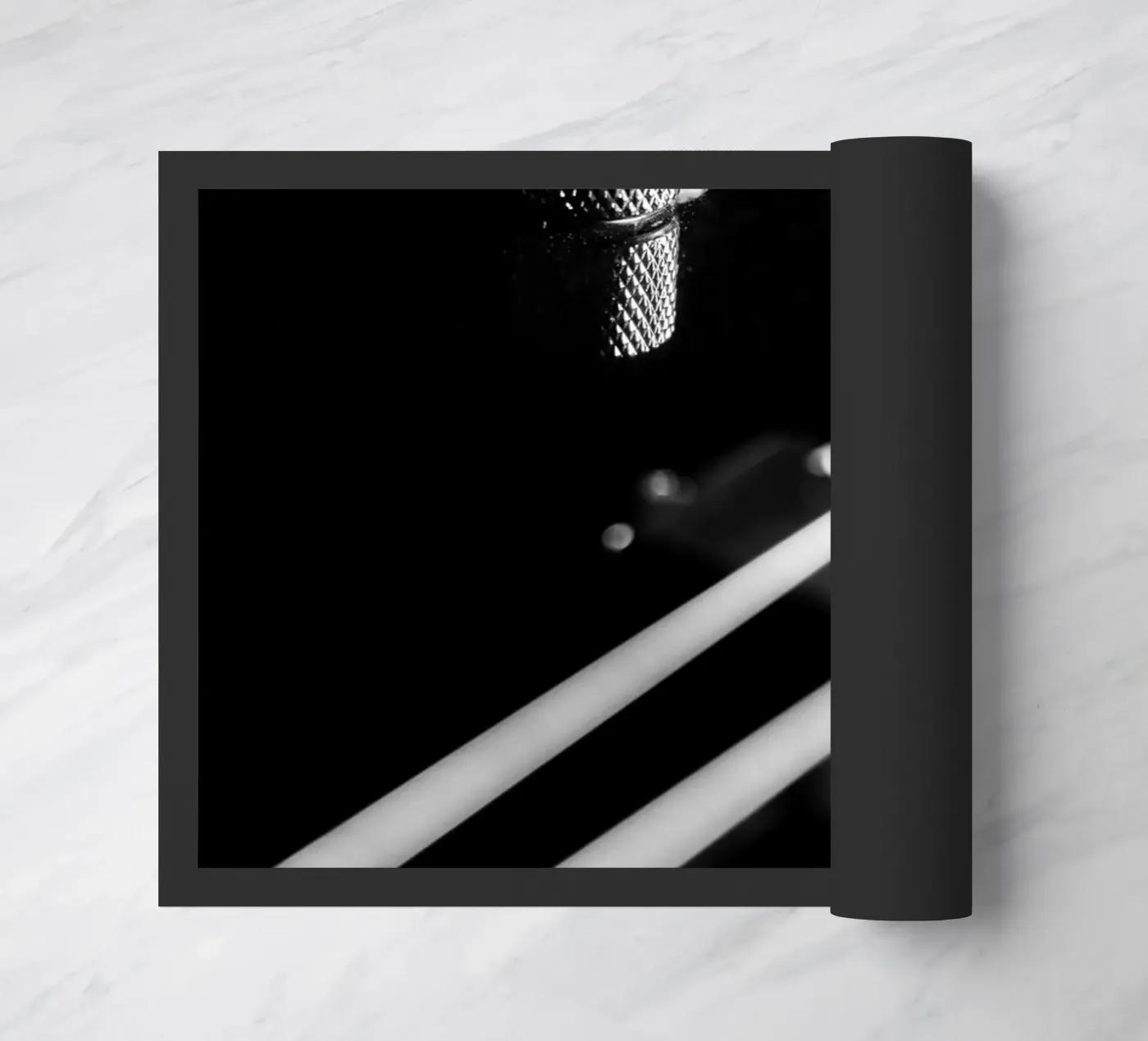 Schwarze Bassgitarre Fußmatte von anderm