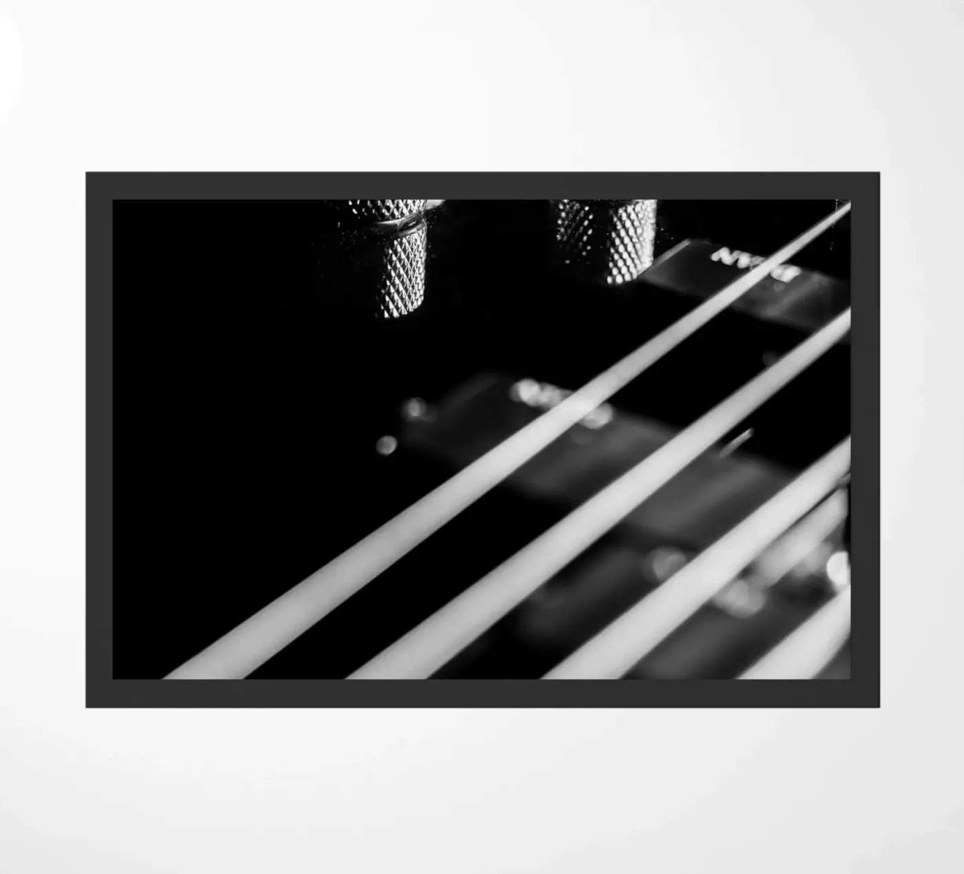 Schwarze Bassgitarre Fußmatte von anderm