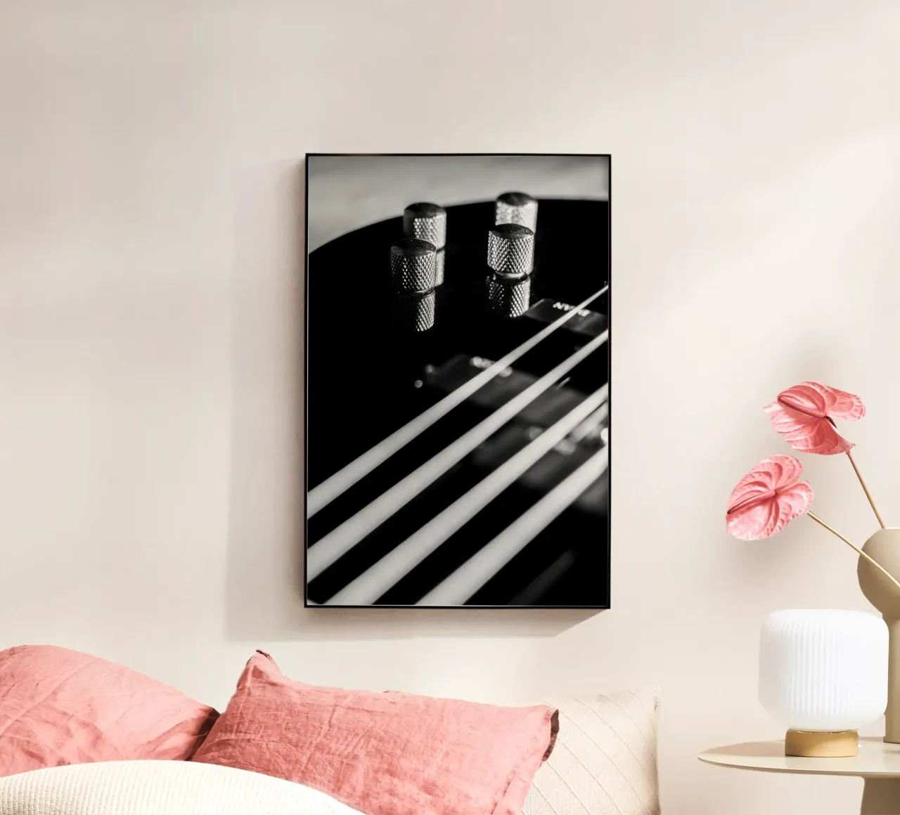 Guitare basse noire plexiglas de anderm