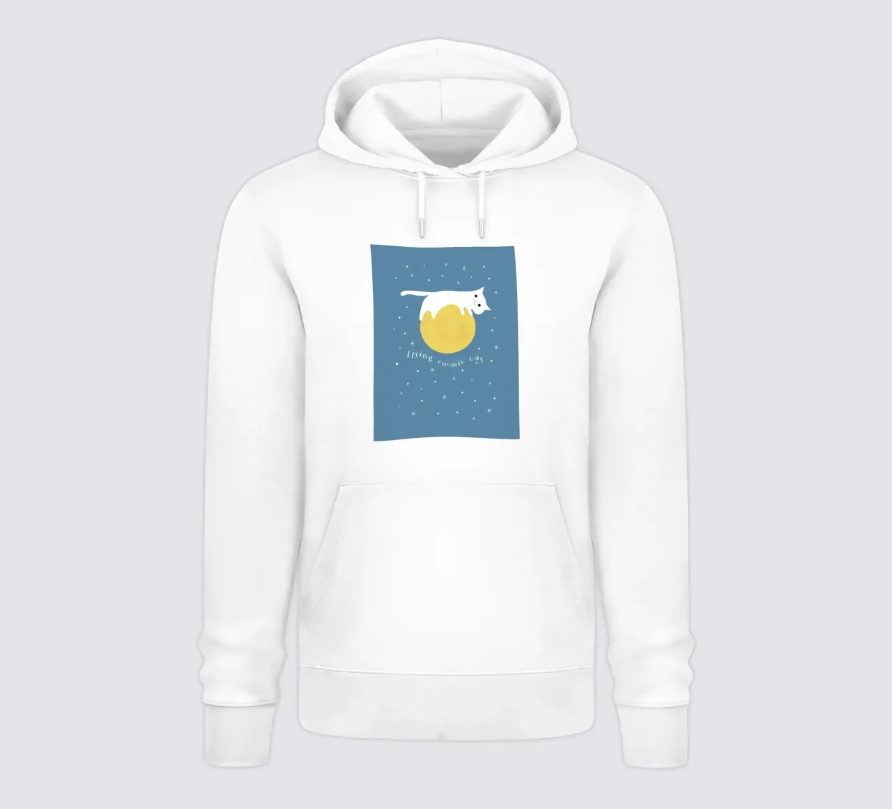 Flying cosmic cat felpa con cappuccio da natural neutral