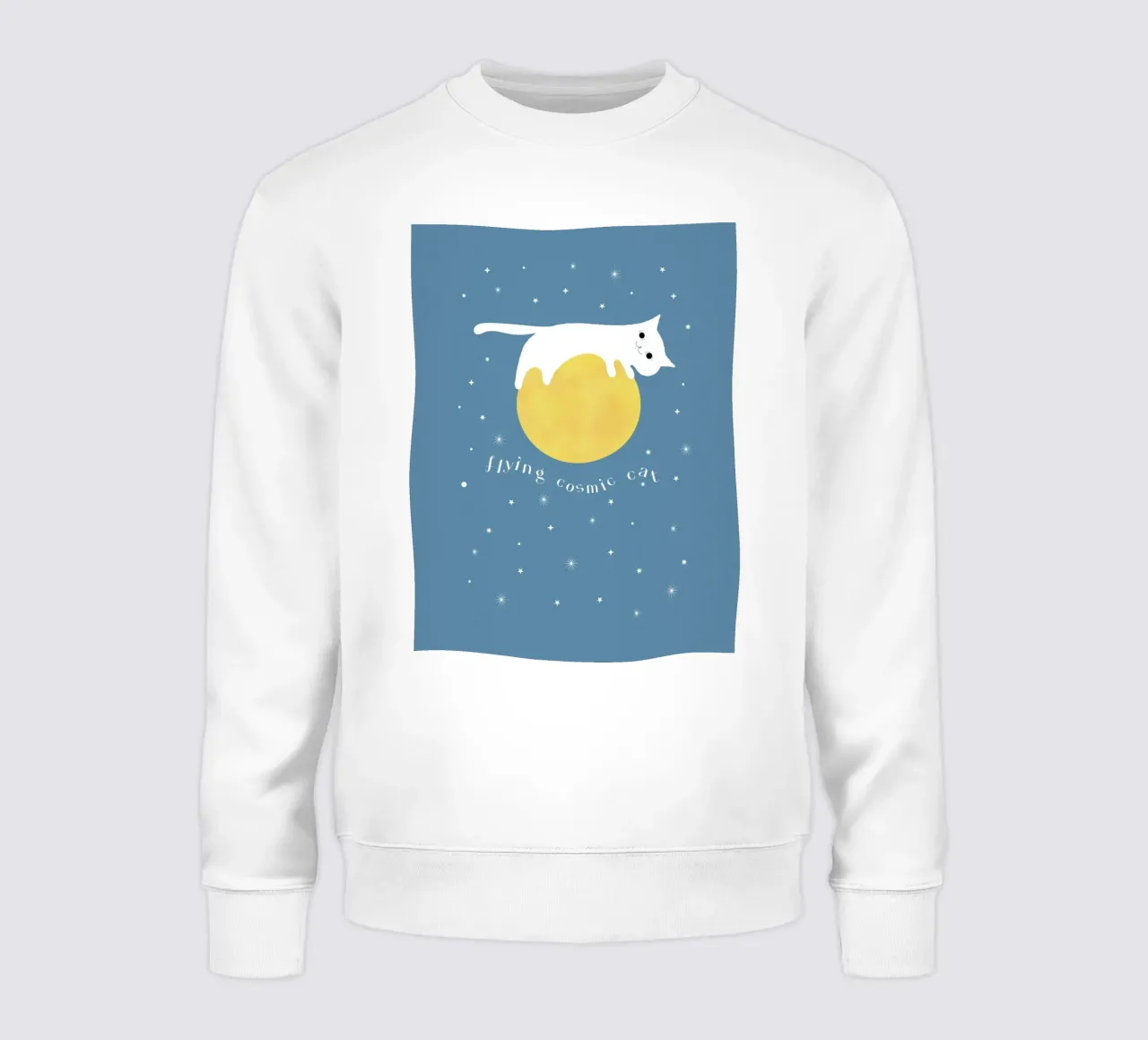 Flying cosmic cat felpa da natural neutral