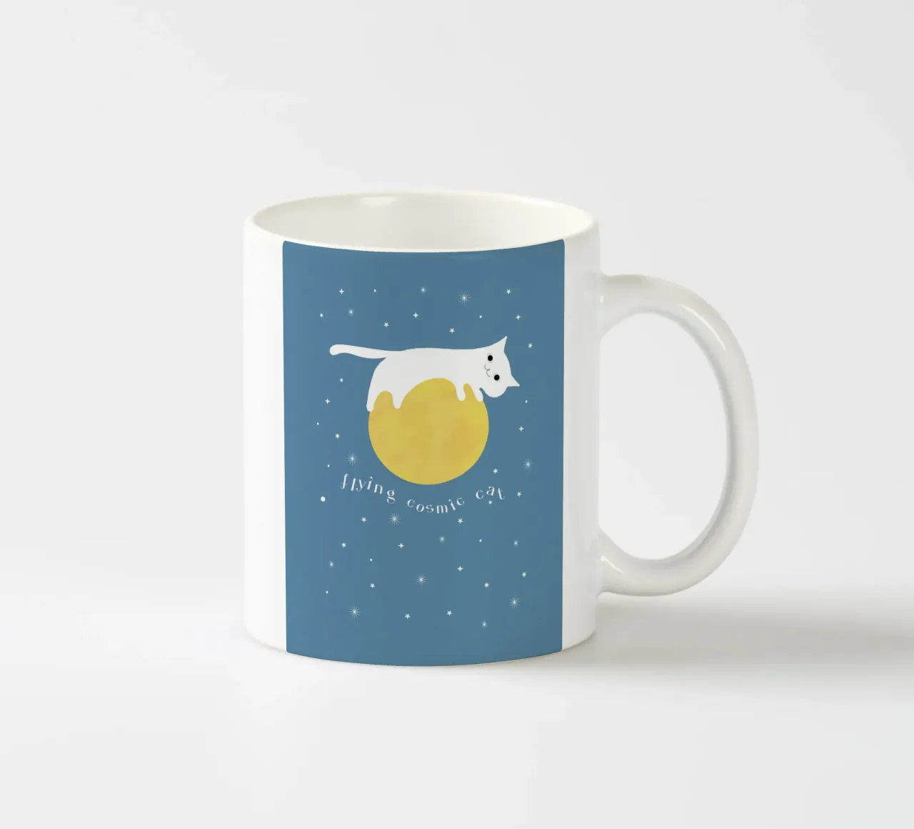 Flying cosmic cat tazza in ceramica da natural neutral