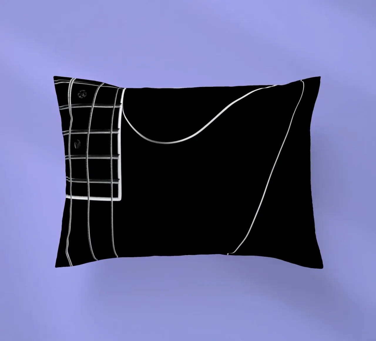 Basso nero cuscino da anderm