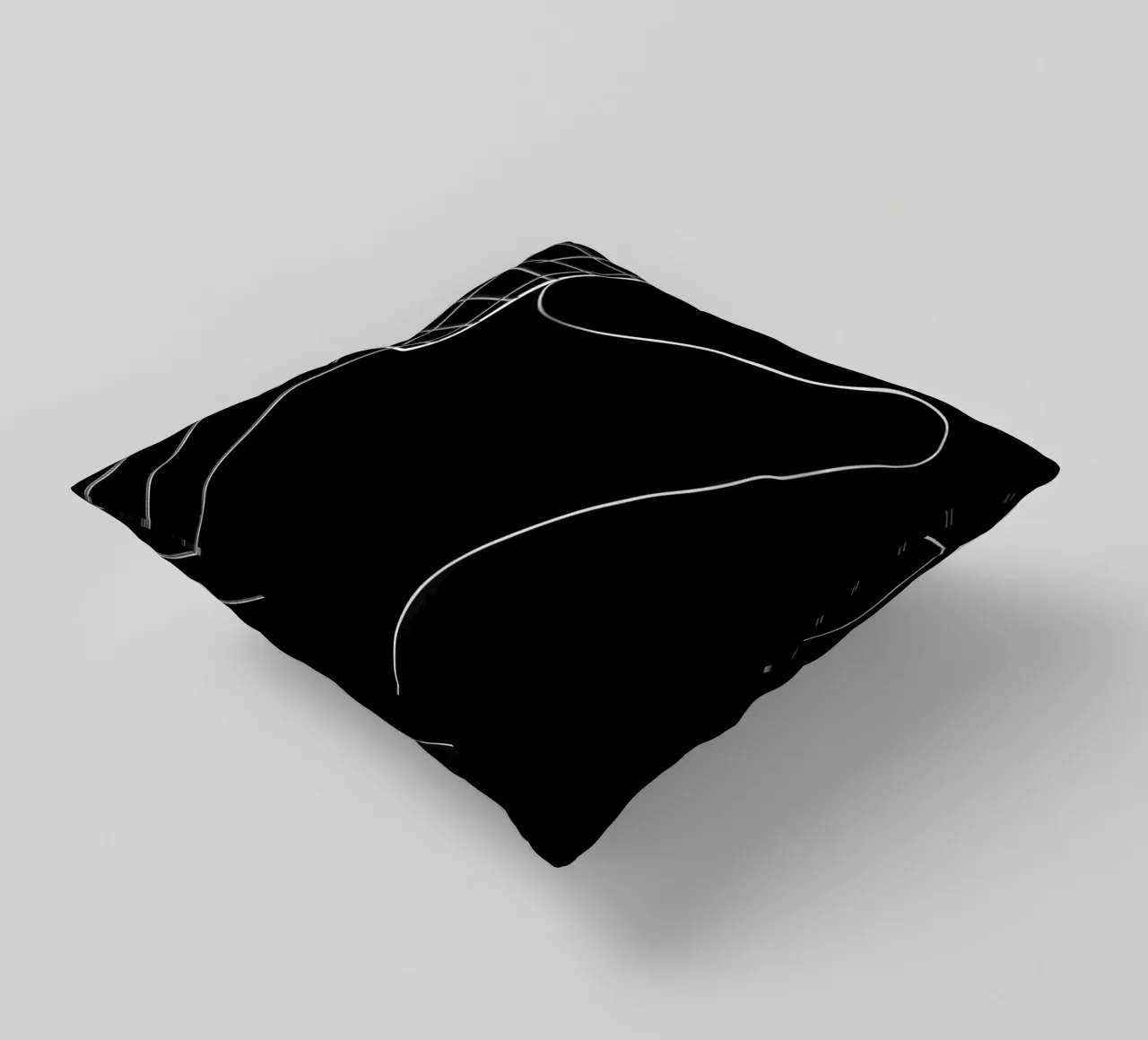 Basso nero cuscino da anderm