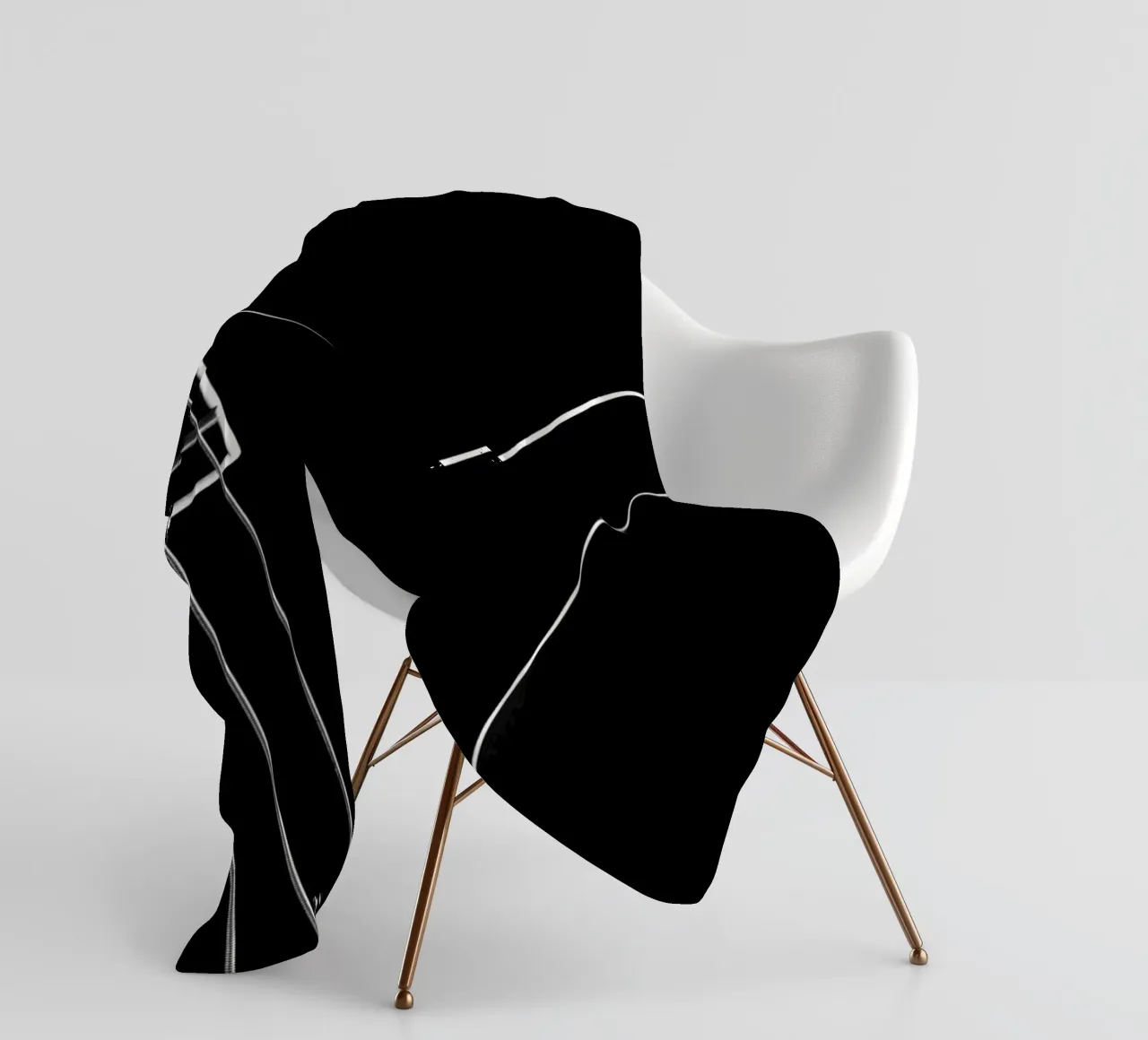 Basso nero coperta in pile da anderm
