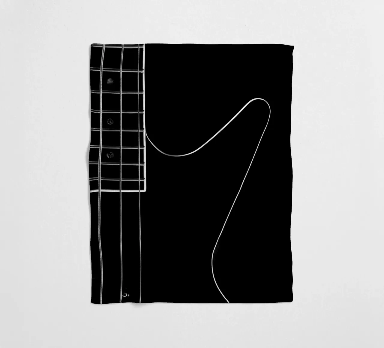 Basso nero coperta in pile da anderm