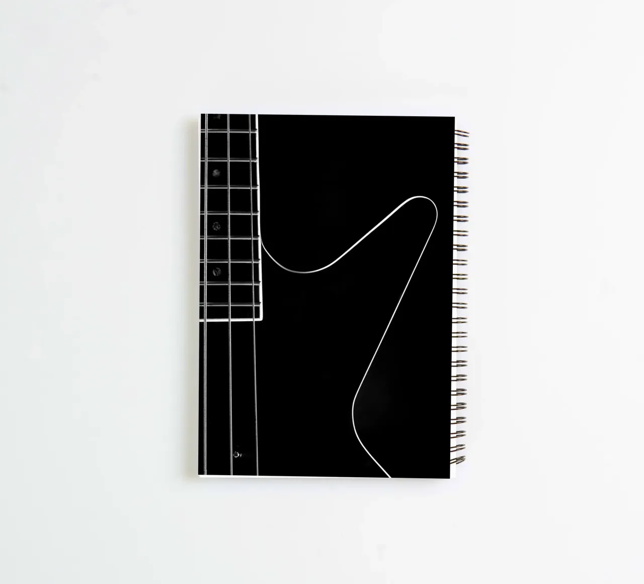 Schwarze Bassgitarre Ringbuch von anderm