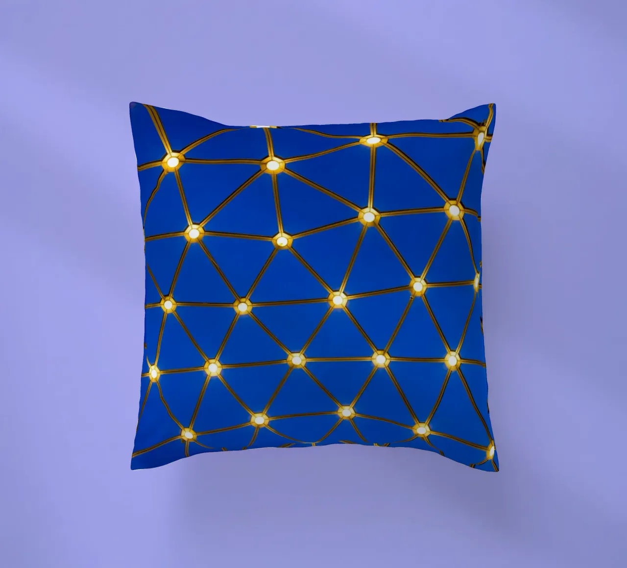 Lampade su sfondo blu cuscino da anderm