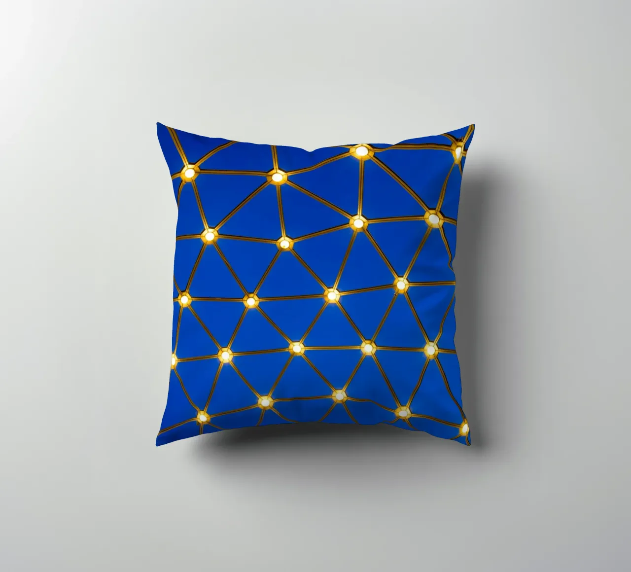 Lampade su sfondo blu cuscino da anderm