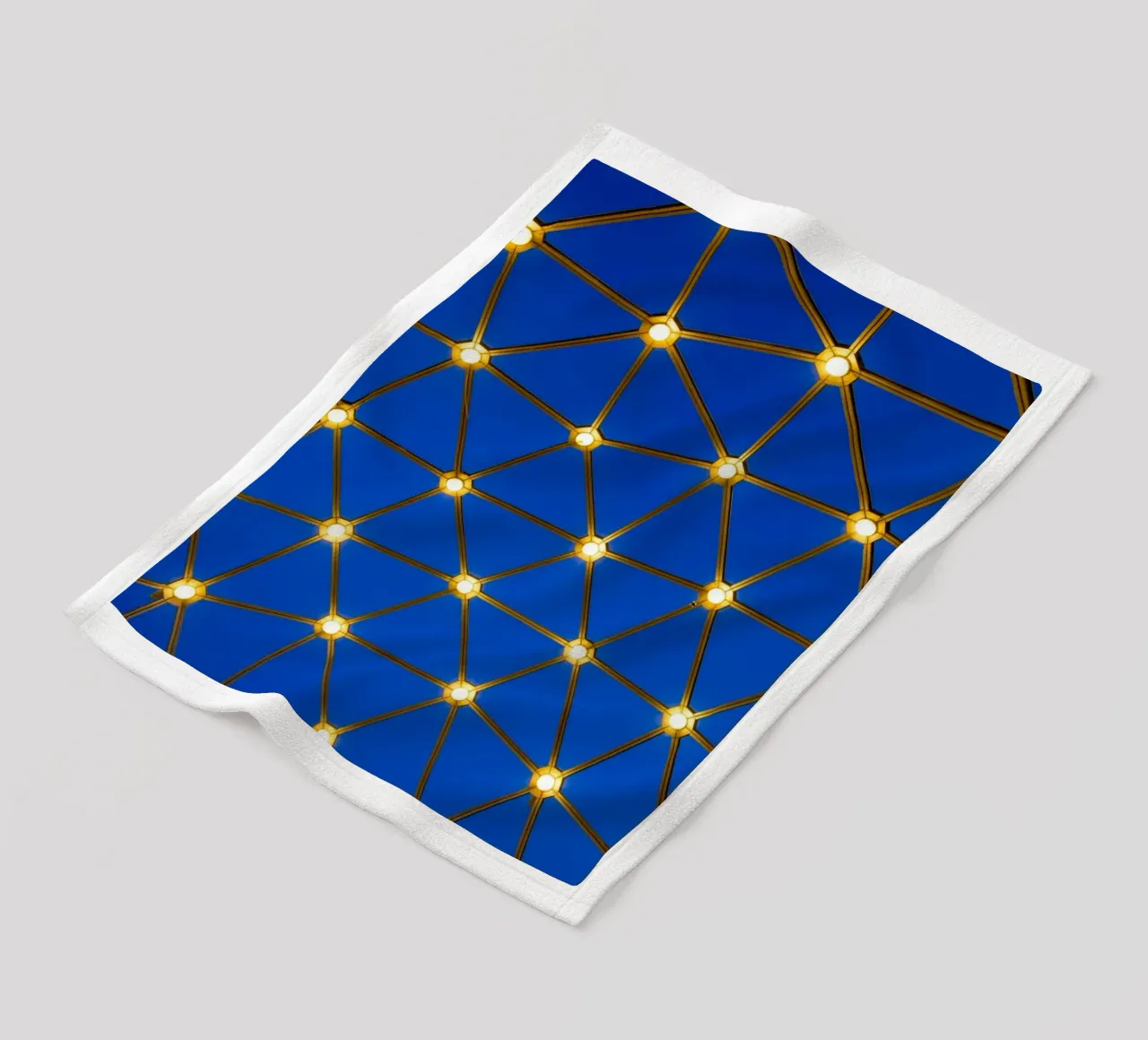 Lampade su sfondo blu coperta in pile da anderm