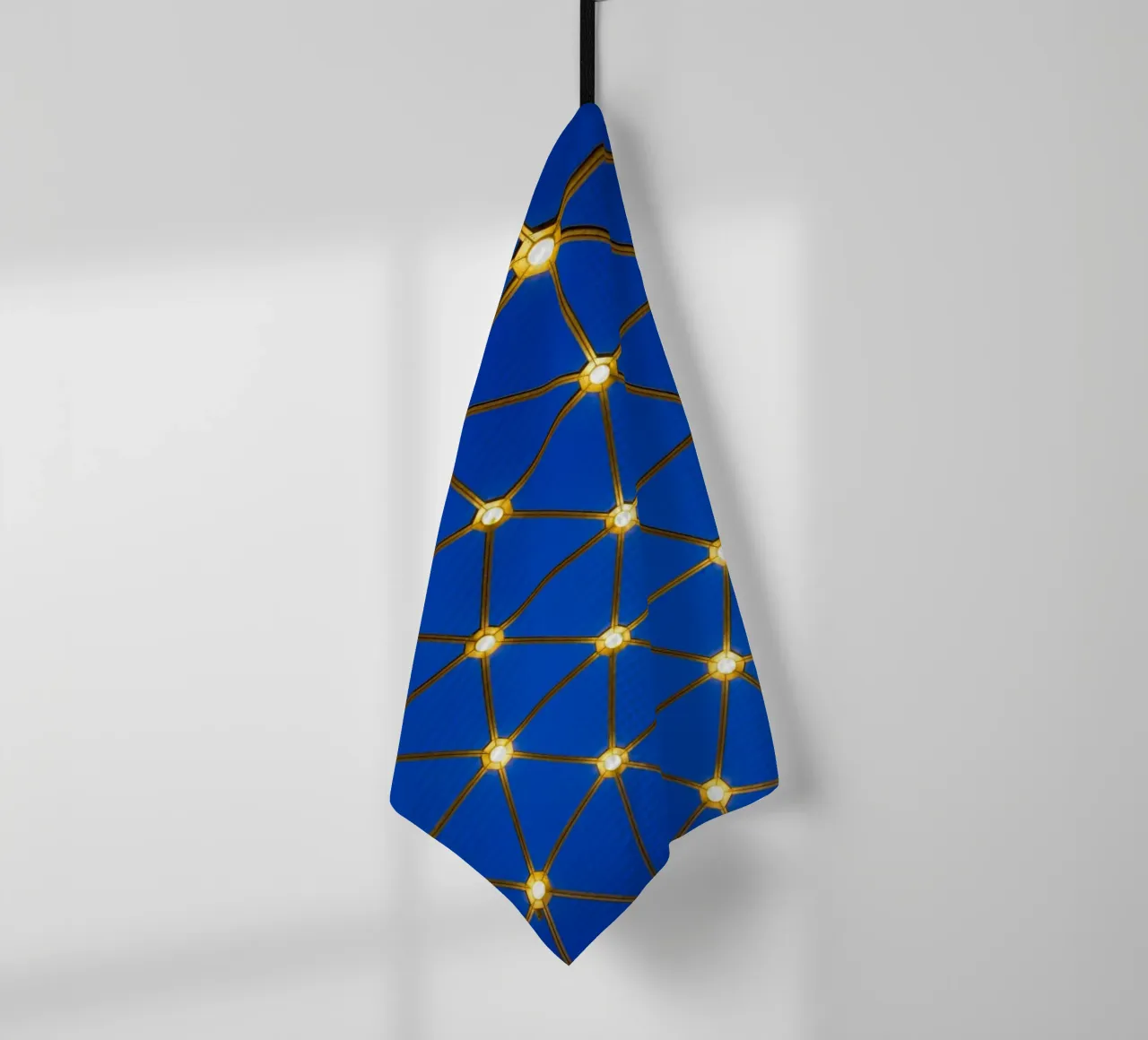 Lampade su sfondo blu canovaccio da cucina da anderm