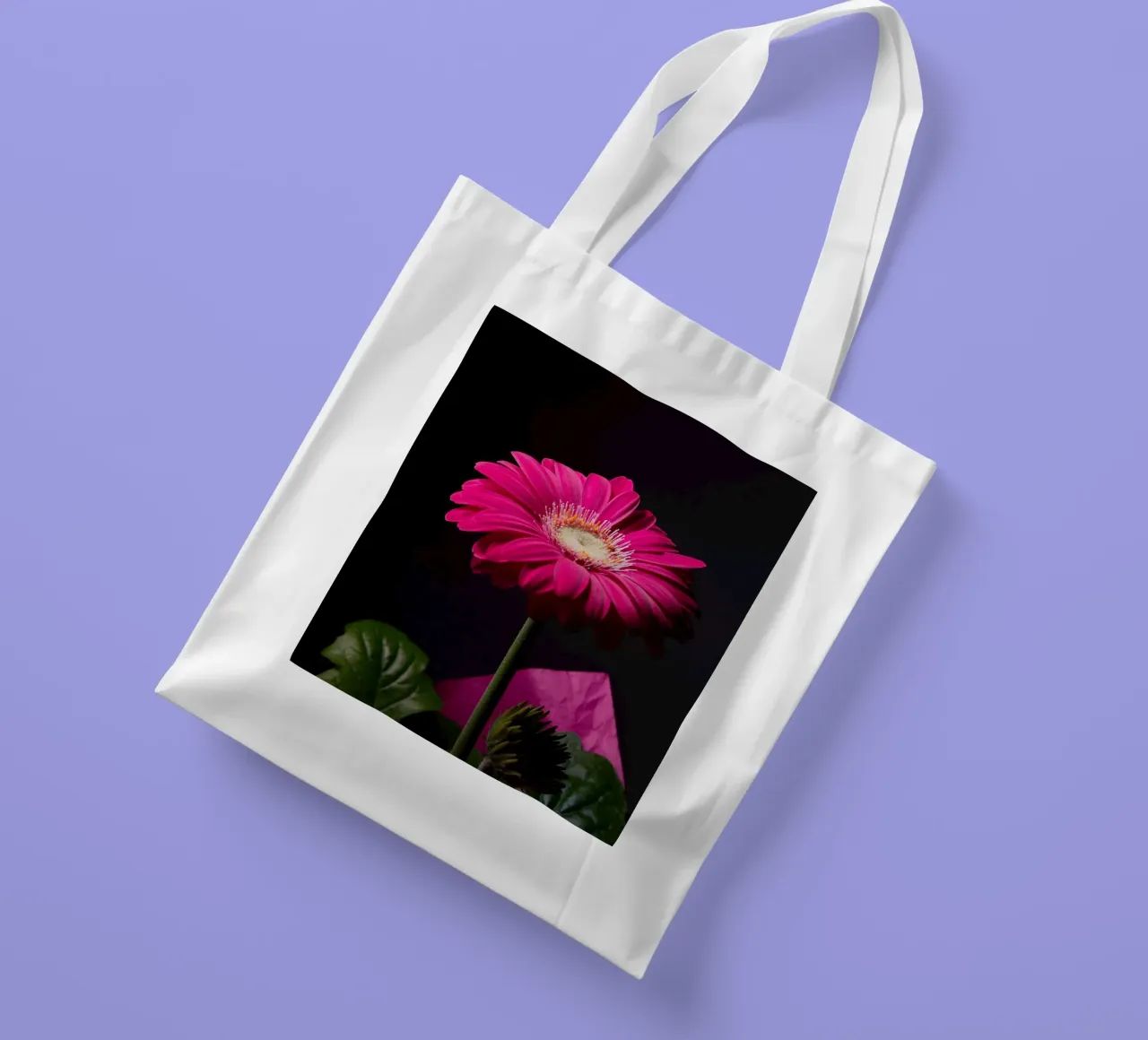 Purple gerbera tote bag by anderm